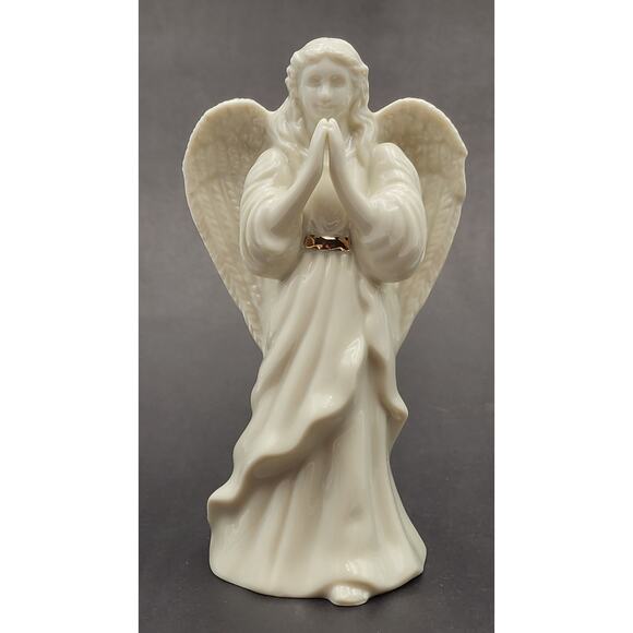 Lenox Porcelain Angels Set of 4 Musical & Praying Figurines White w/ Gold Accent - Picture 8 of 15